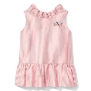 Janie and Jack Stripe Peplum Parrot Blouse 12-18M
